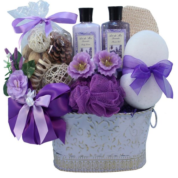 Gift Baskets Lavender Renewal Spa Bath and Body Gift Set