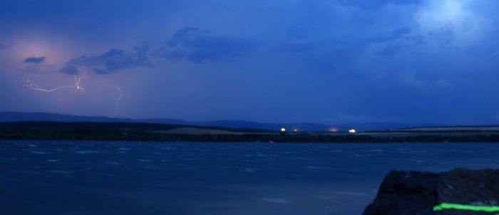 nechranice lake storm